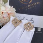 Van Cleef & Arpels Vintage Alhambra Earrings Rose Gold, Diamond Vcarp2r500 (2)