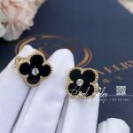 Van Cleef & Arpels Vintage Alhambra Limited Edition Earrings Yellow Gold Onyx Vcarp2b100 (2)