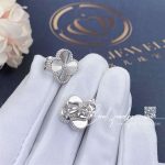 Van Cleef & Arpels Vintage Alhambra Earrings 18k White Gold Vcarp9xf00 (2)