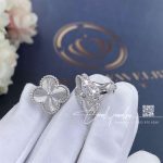 Van Cleef & Arpels Vintage Alhambra Earrings 18k White Gold Vcarp9xf00 (4)