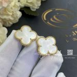 Van Cleef & Arpels Magic Alhambra Earrings Yellow Gold, Mother Of Pearl Vcara43700 (4)