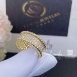 Van Cleef & Arpels Perlée Diamonds Ring, 3 Rows Yellow Gold, Diamond Vcaro3y900 (3)