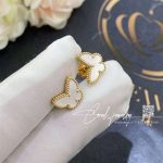 Van Cleef & Arpels Sweet Alhambra Butterfly Earstuds Yellow Gold, Mother Of Pearl Vcarn5jm00 (2)