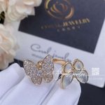 Van Cleef & Arpels Two Butterfly Between The Finger Ring Rose Gold, Diamond, Mother Of Pearl Vcaro7al00 (6)