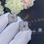 Van Cleef & Arpels Vintage Alhambra Earrings White Gold, Diamond Vcara44600 (3)