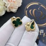 Van Cleef & Arpels Vintage Alhambra Earrings Yellow Gold, Malachite Vcaro3ql00 (4)