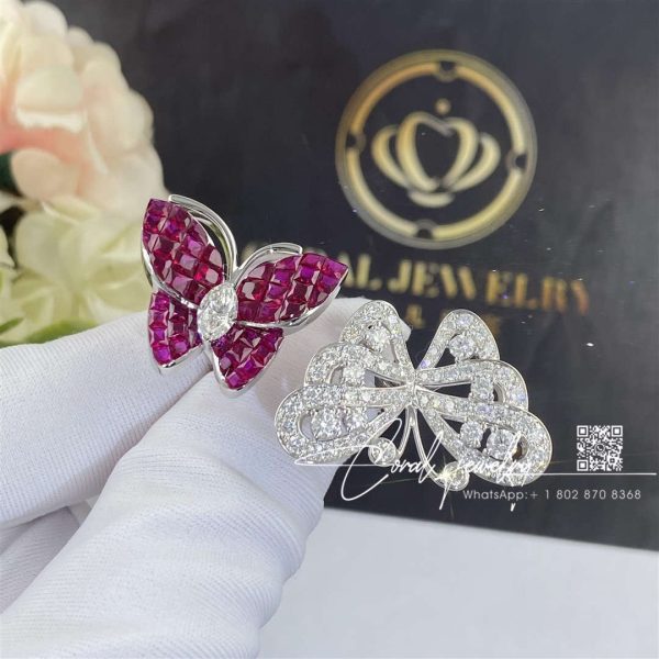 Van Cleef & Arpels Flying Butterfly Between The Finger Ring Mystery Set Ruby Two Flying Butterfly Vcarf27100 (5)