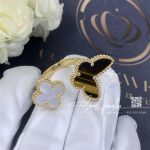 Van Cleef & Arpels Lucky Alhambra Between The Finger Ring Yellow Gold, Mother Of Pearl, Tiger Eye Vcarn05800 (4)