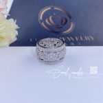 Van Cleef & Arpels Snowflake Diamond Platinum Band Ring Vcaro3rm00 (4)