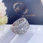 Van Cleef & Arpels Snowflake Diamond Platinum Band Ring Vcaro3rm00 (5)