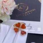 Van Cleef & Arpels Sweet Alhambra Effeuillage Ring Rose Gold, Carnelian, Diamond Vcarn5p600 (2)