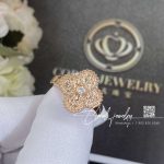 Van Cleef & Arpels Vintage Alhambra Ring Rose Gold, Diamond, Vcarn9zt00 (7)