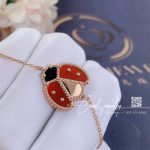 Van Cleef & Arpels Lucky Spring Bracelet, Open Wings Ladybug Rose Gold, Carnelian, Onyx Vcarp7r100 (6)