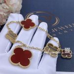 Van Cleef & Arpels Magic Alhambra Carnelian Tiger Eye 5 Motifs Magic Alhambra Bracelet (10)