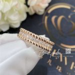 Van Cleef & Arpels Perlée Diamonds Ring, 1 Row Rose Gold, Diamond Vcarp4e300 (6)