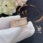 Van Cleef & Arpels Perlée Diamonds Ring, 3 Rows Rose Gold, Diamond Vcarn9we00 (1)