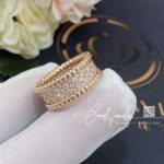 Van Cleef & Arpels Perlée Diamonds Ring, 3 Rows Rose Gold, Diamond Vcarn9we00 (2)