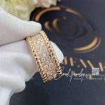 Van Cleef & Arpels Perlée Diamonds Ring, 3 Rows Rose Gold, Diamond Vcarn9we00 (3)