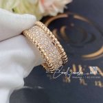 Van Cleef & Arpels Perlée Diamonds Ring, 3 Rows Rose Gold, Diamond Vcarn9we00 (4)