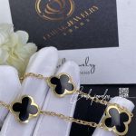 Van Cleef & Arpels Pure Alhambra Bracelet, 4 Motifs Yellow Gold, Onyx Vcarb13400 (4)