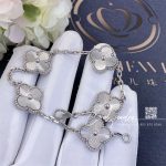 Van Cleef & Arpels Vintage Alhambra Bracelet, 5 Motifs 18k White Gold Vcarp9xe00 (6)