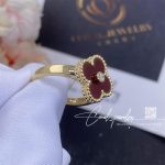 Van Cleef & Arpels Vintage Alhambra Ring Yellow Gold, Carnelian, Diamond Vcard40800 (4)