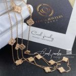 Van Cleef & Arpels Sweet Alhambra Long Necklace, 16 Motifs Rose Gold Vcaro8dg00 (5)