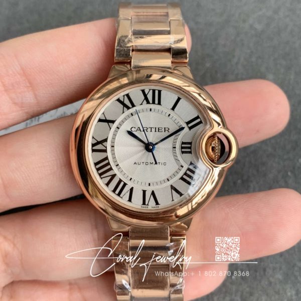 Replica Ballon Bleu De Cartier 28mm Wgbb0007 V6 Factory Gold Bezel (1)