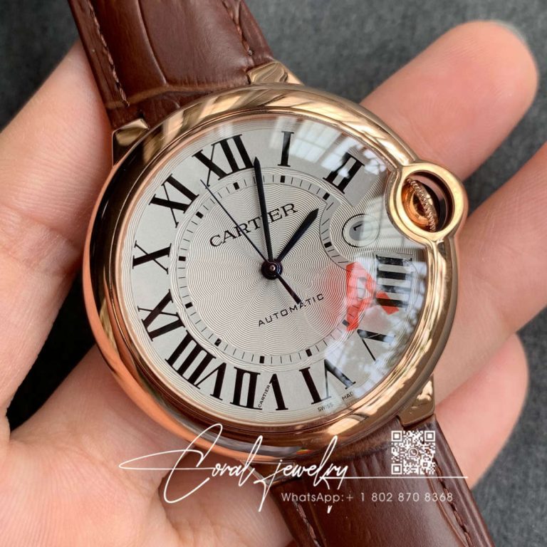 Replica Ballon Bleu De Cartier 42mm W6900551 Af Factory Brown Leather Strap (2)