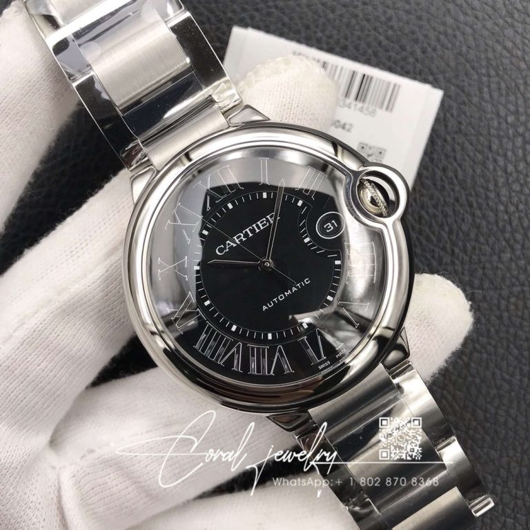 Replica Ballon Bleu De Cartier W6920042 42mm Af Factory Black Steel Strap Dial (2)