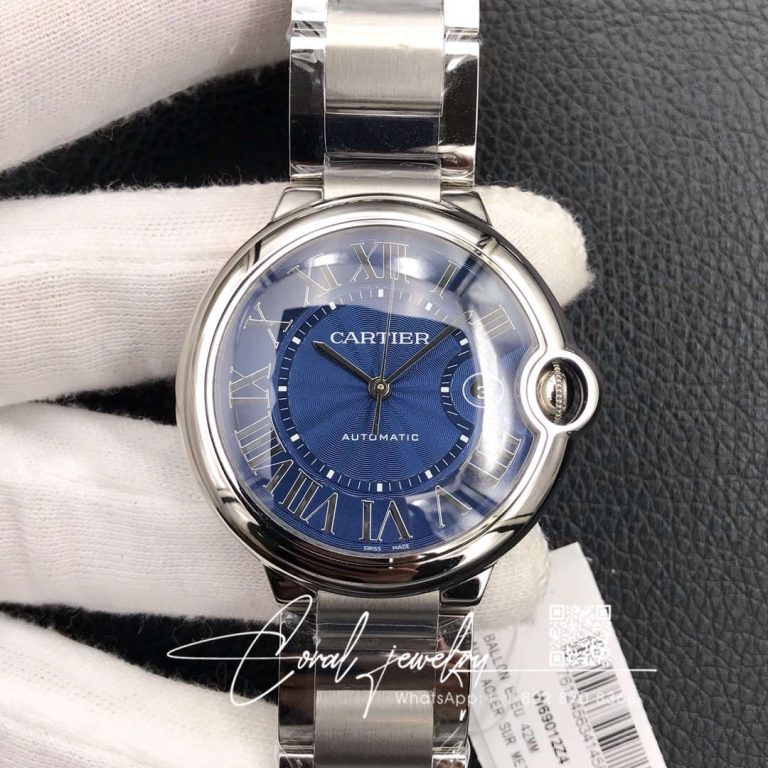 Replica Ballon Bleu De Cartier W6920042 42mm Af Factory Blue Steel Strap Dial (1)