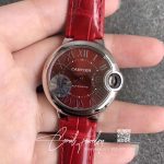 Replica Ballon Bleu De Cartier Wsbb0022 33mm Af Factory Red Leather Strap (1)