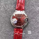 Replica Ballon Bleu De Cartier Wsbb0022 33mm Af Factory Red Leather Strap (6)