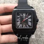 Replica Cartier Santos 100 Xl Wssa0006 V6 Factory Black Dial (1)