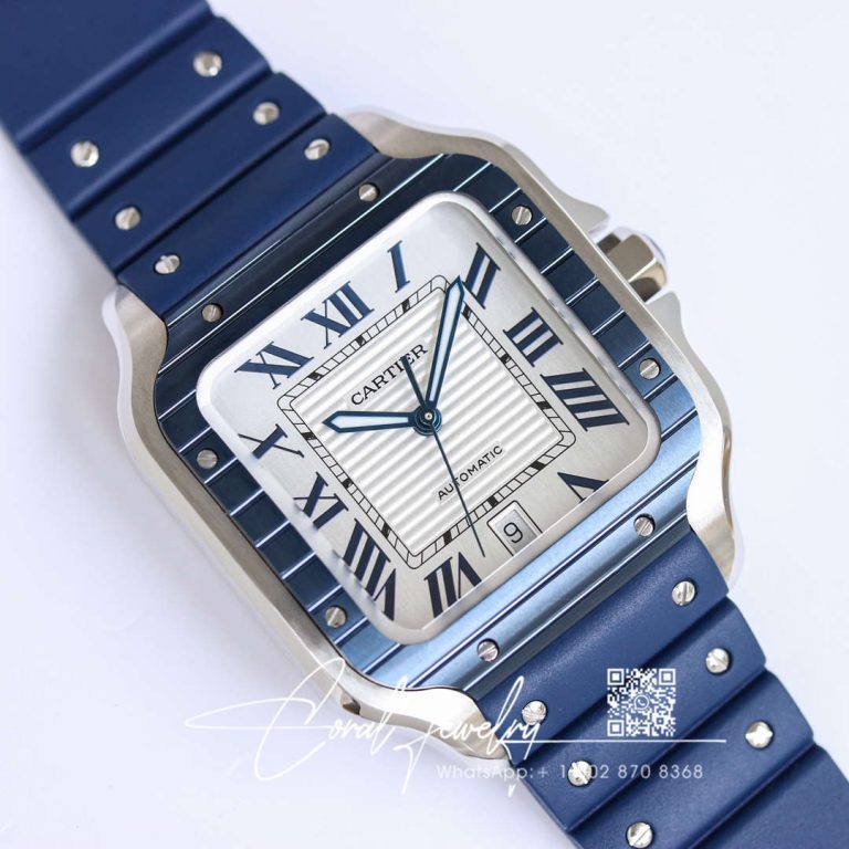 Replica Cartier Santos Gf Factory Rubber Strap (2)