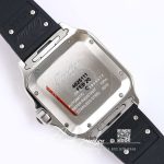 Replica Cartier Santos W2sa0009 Gf Factory V2 Black Rubber Strap (8)