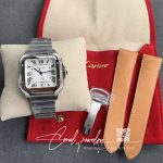 Replica Cartier Santos Wssa0009 Gf Factory Stainless Steel White Dial (9)