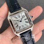 Replica Cartier Santos Wssa0022 Men Watches Black Rubber Strap (2)