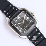 Replica Cartier Santos Wssa0037 Gf Factory V2 Black Strap (2)