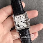 Replica Cartier Tank Quartz Af Factory White Diamond Bezel (3)