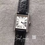 Replica Cartier Tank Quartz Af Factory White Diamond Bezel (6)