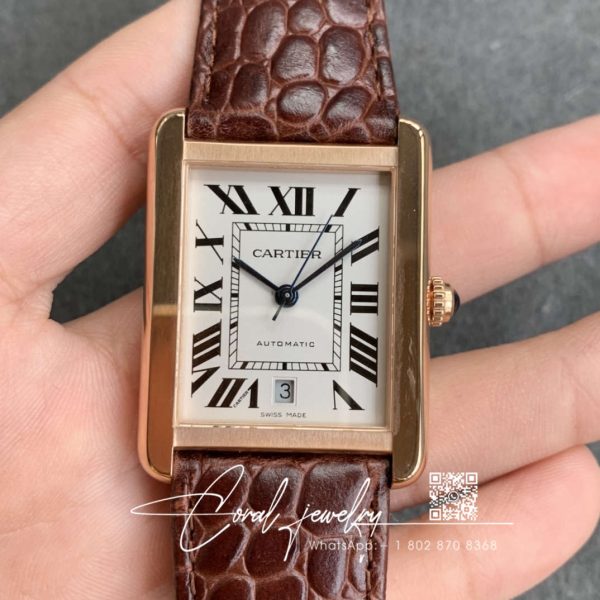 Replica Cartier Tank W5200026 Af Factory Brown Strap (1)