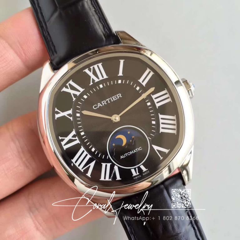 Replica Drive De Cartier Moonphase Wgnm0009 Stainless Steel Bezel (2)