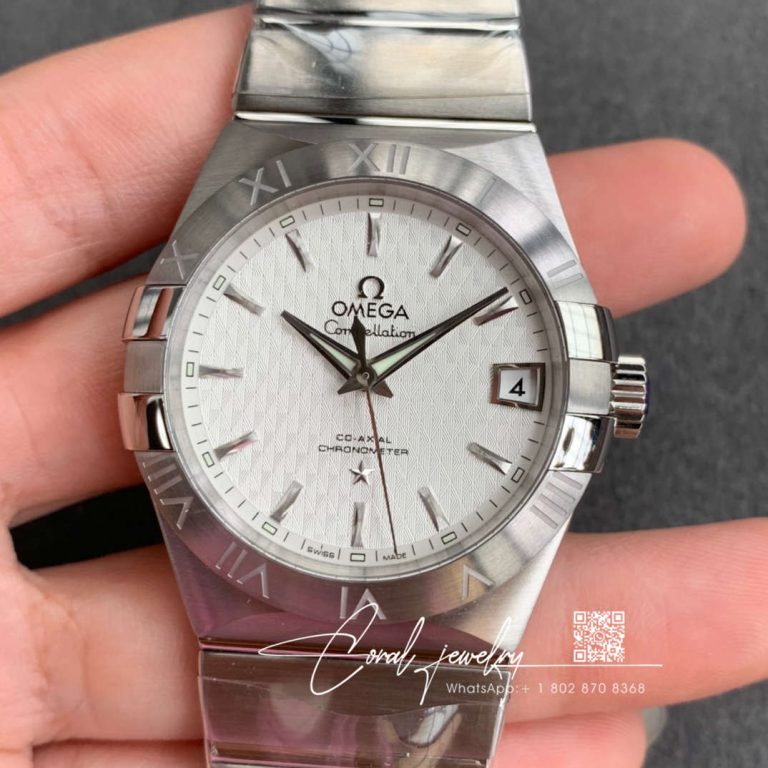 Replica Omega Constellation 123.10.38.21.02.004 Vs Factory White Dial (1)