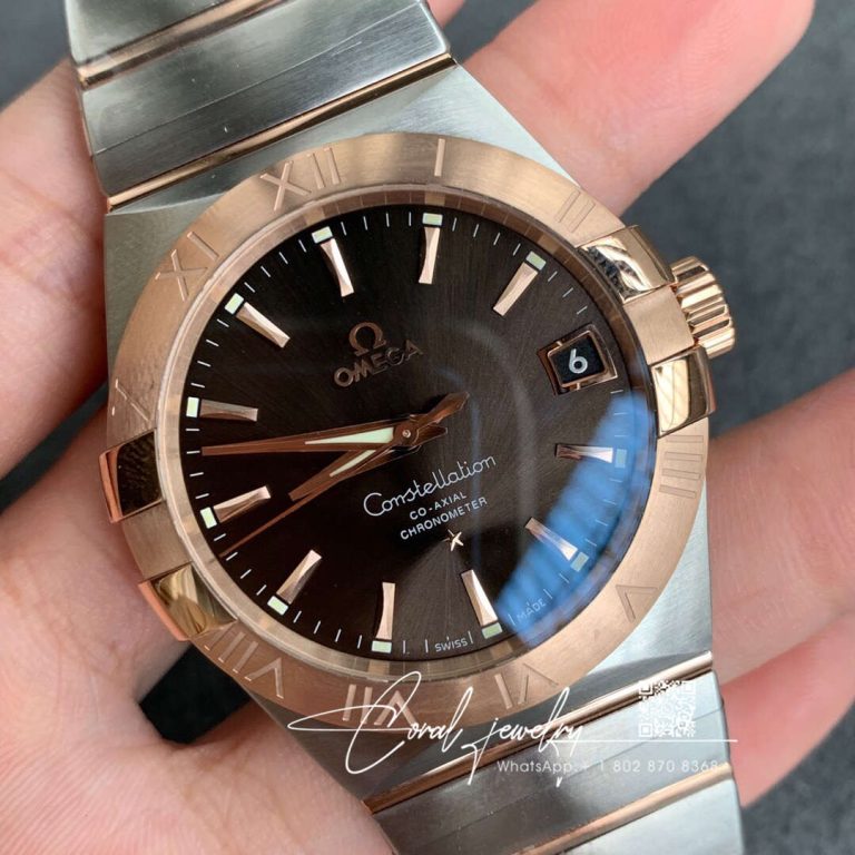 Replica Omega Constellation 123.20.31.20.13.001 Vs Factory Brown Dial (2)