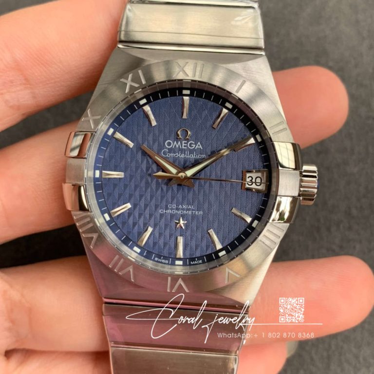 Replica Omega Constellation Co Axial 38mm 123.10.38.21.03.001 Vs Factory Blue Dial (1)