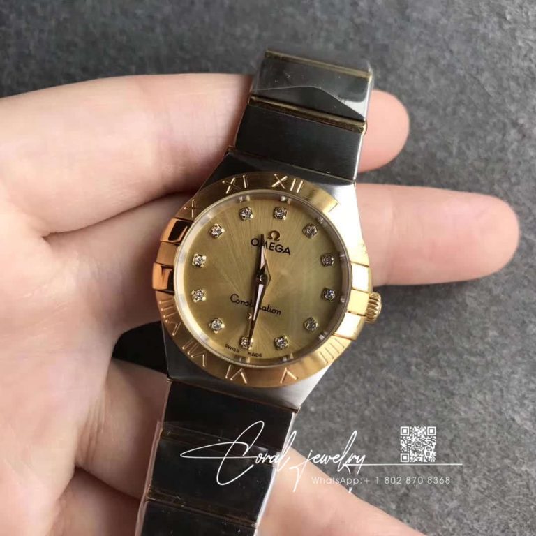 Replica Omega Constellation Ladies 27mm Tw Factory Gold Dial (2)