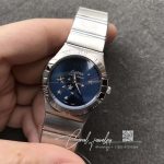 Replica Omega Constellation Quartz Ladies 27mm Tw Factory Blue Dial (6)