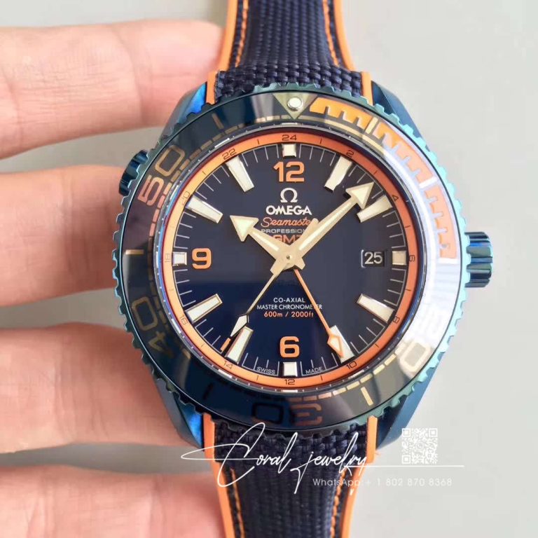 Replica Omega Seamaster 215.92.46.22.03.001 Gmt Vs Factory Blue Ceramic (1)