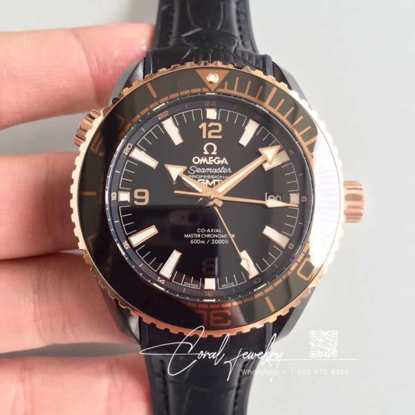 Replica Planet Ocean 600m Omega Seamaster Co‑axial Master Chronometer 215.62.40.20.13.001 Vs Factory (1)